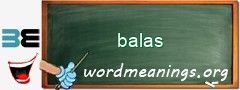 WordMeaning blackboard for balas